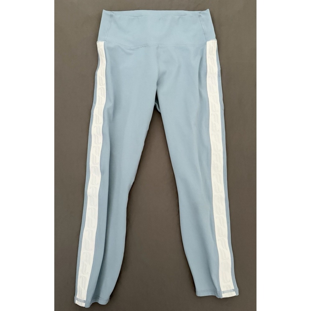 Fabletics Powerhold Leggings Womens Size Small Blue‎ Capri Cropped High Rise